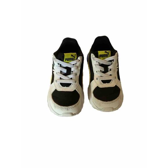PUMA Graviton Tech AC Sneakers Boys Size 6 Black White Fabric Low Top Lace Up - Picture 1 of 9